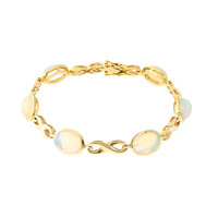 Bracciale in oro con Opale di Welo AAA (CUSTODANA)