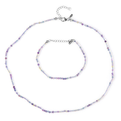 Parure in argento con Fluorite