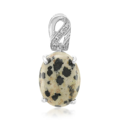 Ciondolo in argento con Diaspro Dalmata