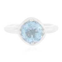 Anello in argento con Topazio Blu Cielo