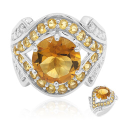 Anello in argento con Citrino Madeira