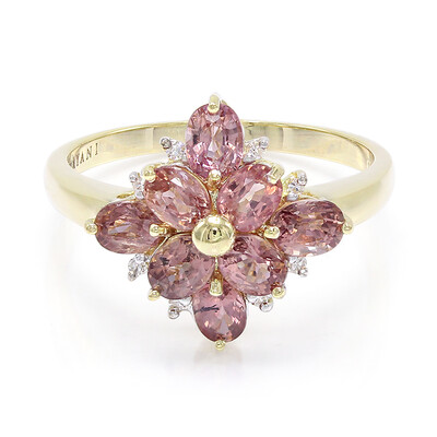 Anello in oro con Zaffiro Padparadscha (non riscaldato) (AMAYANI)