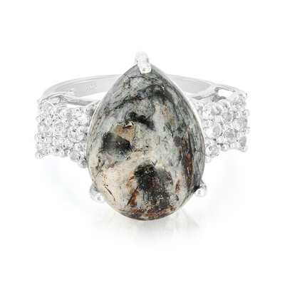 Anello in argento con Astrofillite
