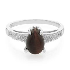 Anello in argento con Occhio di Tigre Rosso