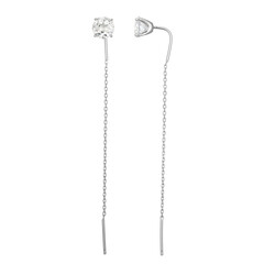 Orecchini in argento con Topazio Bianco