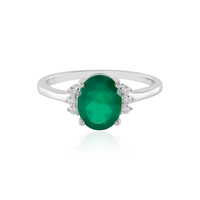 Anello in argento con Onice Verde