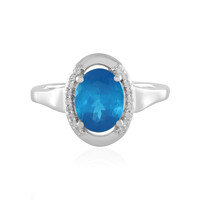 Anello in argento con Apatite Blu Neon