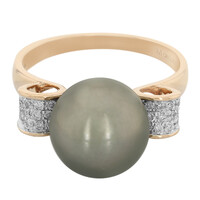 Anello in oro con Perla Tahitiana