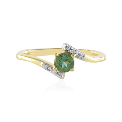 Anello in argento con Apatite Verde