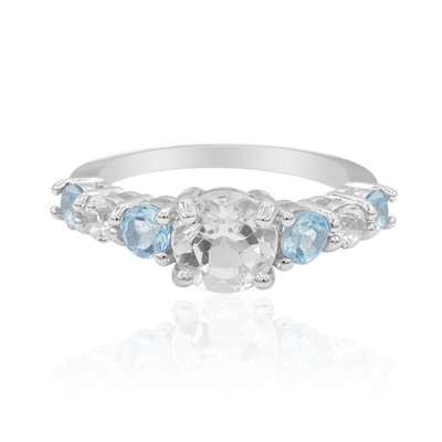 Anello in argento con Topazio Bianco