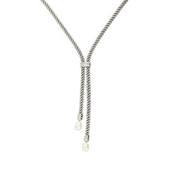 Collana in argento con Perla d'Acqua Dolce Bianca