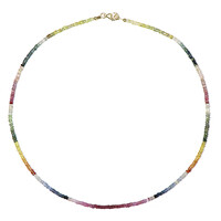 Collana in argento con Zaffiro Fancy