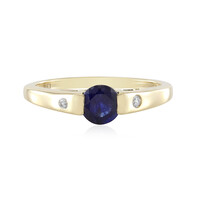 Anello in oro con Zaffiro Blu del Madagascar
