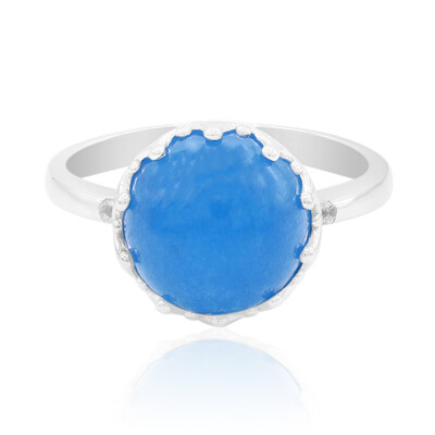 Anello in argento con Giada Blu