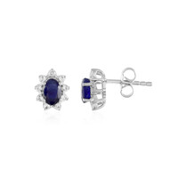 Orecchini in argento con Zaffiro Blu del Madagascar