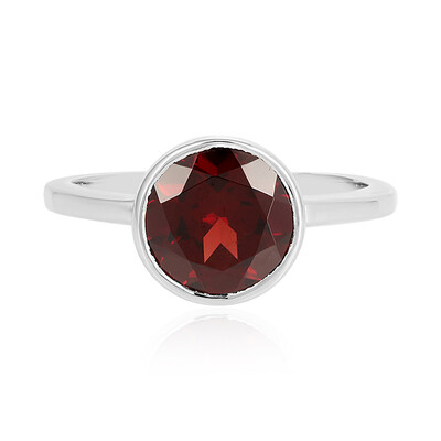 Anello in argento con Granato Mozambico