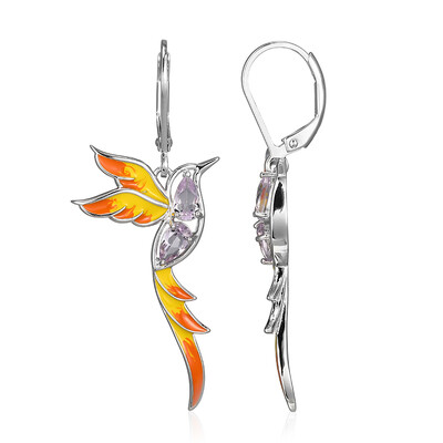 Orecchini in argento con Ametista Rose de France