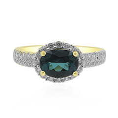 Anello in oro con Indicolite Brasiliana