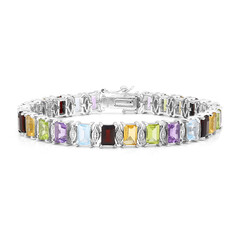 Bracciale in argento con Topazio Blu Cielo