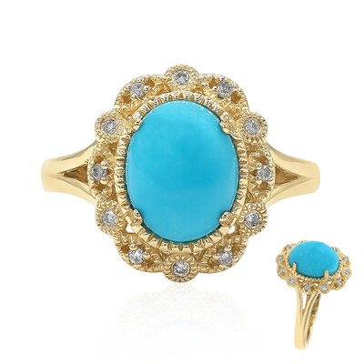 Anello in oro con Turchese Sleeping Beauty