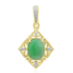 Ciondolo in oro con Giadeite Verde Reale