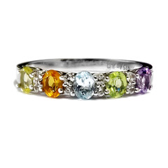 Anello in argento con Citrino Limone