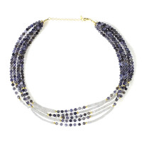 Collana in argento con Ematite Dorata (Riya)