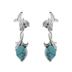 Orecchini in argento con Turchese