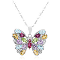 Collana in argento con Topazio Blu Cielo