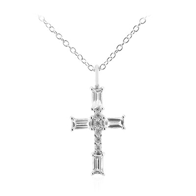 Collana in argento con Topazio Bianco