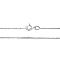 Catena coda di topo in oro bianco 9K - 50 cm - 3,5 g