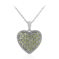 Collana in argento con Peridoto della Birmania