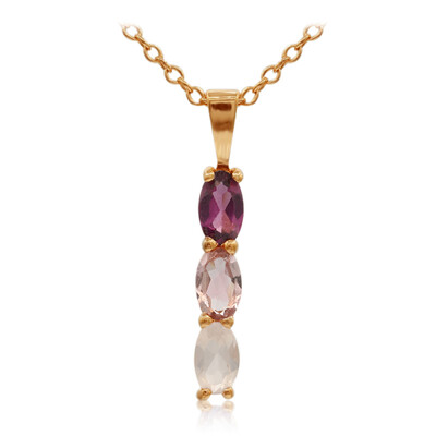Collana in argento con Rodolite
