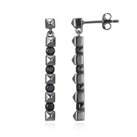 Orecchini in argento con Zaffiro Nero
