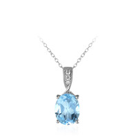 Collana in argento con Topazio Blu Cielo