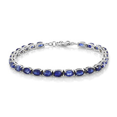 Bracciale in argento con Zaffiro Blu del Madagascar