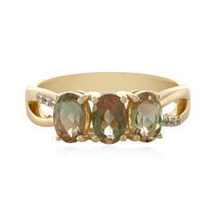 Anello in oro con Pietra del Sole dell'Oregon