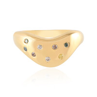 Anello in argento con Diamante Giallo I2