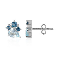 Orecchini in argento con Topazio Blu Cielo