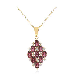 Collana in argento con Granato Malaya