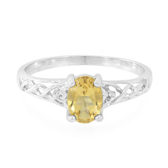 Anello in argento con Quarzo Champagne