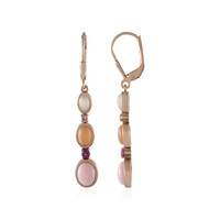 Orecchini in argento con Opale Rosa (KM by Juwelo)