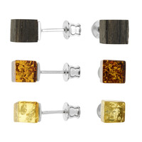 Set orecchini in argento con Ambra Baltica