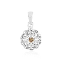 Ciondolo in argento con Diamante Champagne I3