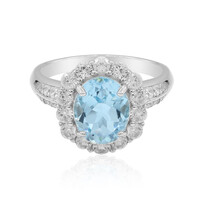 Anello in argento con Topazio Blu Cielo