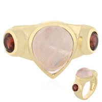 Anello in argento con Quarzo Rosa di Saver