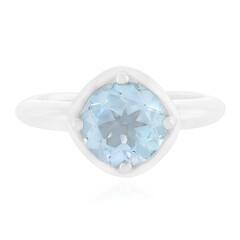 Anello in argento con Topazio Blu Cielo