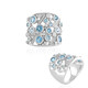 Anello in argento con Topazio Blu Svizzero (de Melo)
