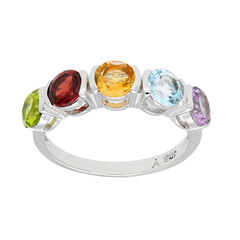 Anello in argento con Topazio Blu