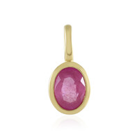 Ciondolo in argento con Zaffiro Rosa del Madagascar